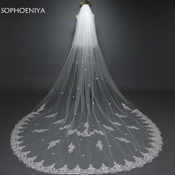 bridal veils arrival cathedral veil wedding lace appliques welon voile mariage veu de noiva longo 2021 accessori sposa, Black
bridal veils arrival cathedral veil wedding lace appliques welon voile mariage veu de noiva longo 2021 accessori sposa, Black