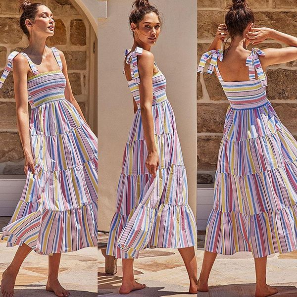 casual dresses 2021 european and american dress summer women's beach vacation stripe holiday suspender printed, Black;gray
casual dresses 2021 european and american dress summer women's beach vacation stripe holiday suspender printed, Black;gray