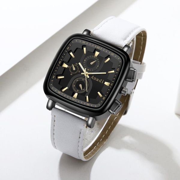 wristwatches 2021 men's quartz sports watch square casual fashion women couple luxury high-end brand leather business dating boy, Slivery;brown 
wristwatches 2021 men's quartz sports watch square casual fashion women couple luxury high-end brand leather business dating boy, Slivery;brown