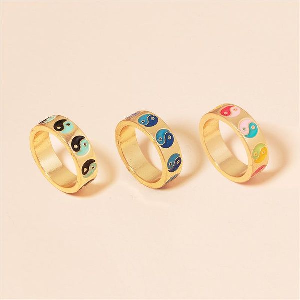 cluster rings ins vintage colorful yin yang gossip ring simple metal drop oil tai chi for women girls fashion jewelry gift, Golden;silver
cluster rings ins vintage colorful yin yang gossip ring simple metal drop oil tai chi for women girls fashion jewelry gift, Golden;silver