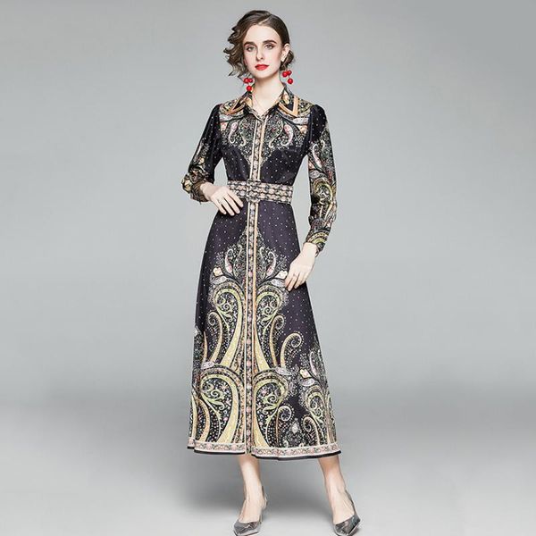 casual dresses women designer runway dress long holiday sleeve maxi vestidos robe femme, Black;gray
casual dresses women designer runway dress long holiday sleeve maxi vestidos robe femme, Black;gray