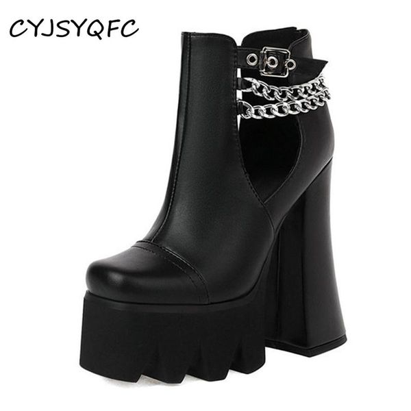 boots cyjsyqfc autumn chains design punk style platform women ankle round toe belt buckle thick bottom high heels ladies shoes, Black
boots cyjsyqfc autumn chains design punk style platform women ankle round toe belt buckle thick bottom high heels ladies shoes, Black