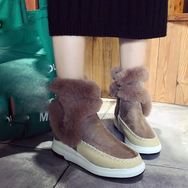 boots women winter fluffy fur keep warm shoe round toe flat cotton plush insole short snow botas mujer, Black
boots women winter fluffy fur keep warm shoe round toe flat cotton plush insole short snow botas mujer, Black