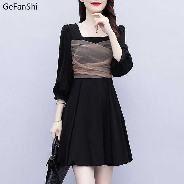 casual dresses 2021 spring autumn women plus size gauze patchwork short dress fashion elegant slim office lady robe, Black;gray
casual dresses 2021 spring autumn women plus size gauze patchwork short dress fashion elegant slim office lady robe, Black;gray