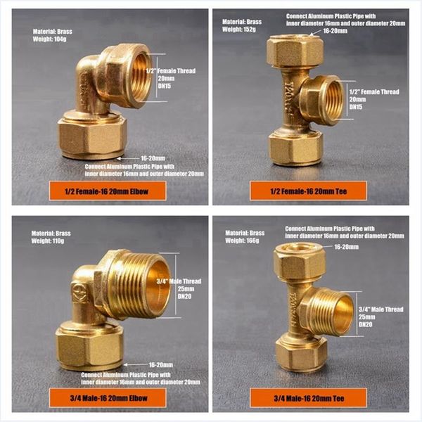 watering equipments 3pcs/lot elbow/tee aluminum-plastic tube copper/brass joint 1/2" 3/4" female/male thread to 16 20mm solar heat
watering equipments 3pcs/lot elbow/tee aluminum-plastic tube copper/brass joint 1/2" 3/4" female/male thread to 16 20mm solar heat