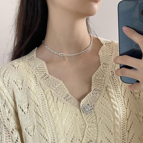 chains asymmetry necklace authentic 925 sterling silver chain pendant oval & beads choker clavicle jewelry c-b976
chains asymmetry necklace authentic 925 sterling silver chain pendant oval & beads choker clavicle jewelry c-b976