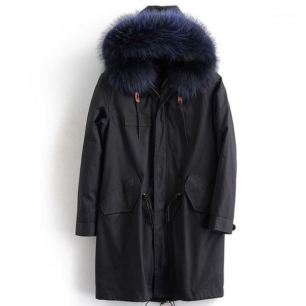 men's leather & faux real men parka racoon dog fur liner winter jacket long coat jackets parkas hombre invierno ml-pk10 kj1178, Black
men's leather & faux real men parka racoon dog fur liner winter jacket long coat jackets parkas hombre invierno ml-pk10 kj1178, Black