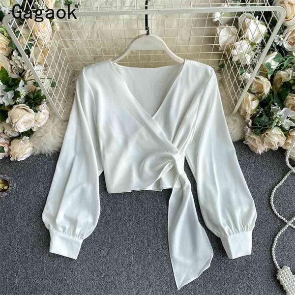 women blouses spring autumn office lady short solid v-neck lace up slim shirts korean fashion ladies wild blouse 210531, White
women blouses spring autumn office lady short solid v-neck lace up slim shirts korean fashion ladies wild blouse 210531, White