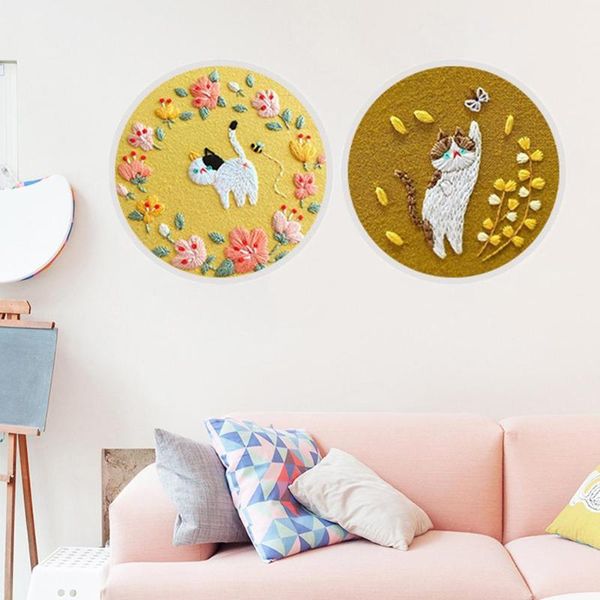 other arts and crafts diy flower cat embroidery handcraft needlework cross stitch kit cotton painting hoop home wall hang decor
other arts and crafts diy flower cat embroidery handcraft needlework cross stitch kit cotton painting hoop home wall hang decor