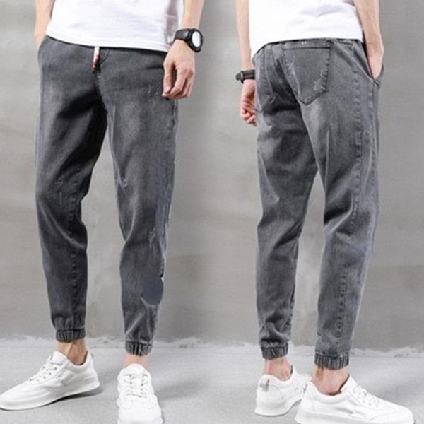 men's jeans denim cropped trousers youth stretch harem spring and summer slim pants, Blue
men's jeans denim cropped trousers youth stretch harem spring and summer slim pants, Blue