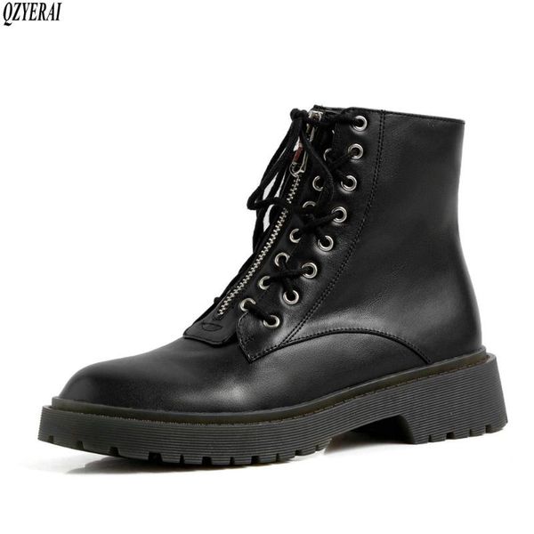 boots autumn/winter 2021 genuine leather female the black white lace-up women's shoes
boots autumn/winter 2021 genuine leather female the black white lace-up women's shoes