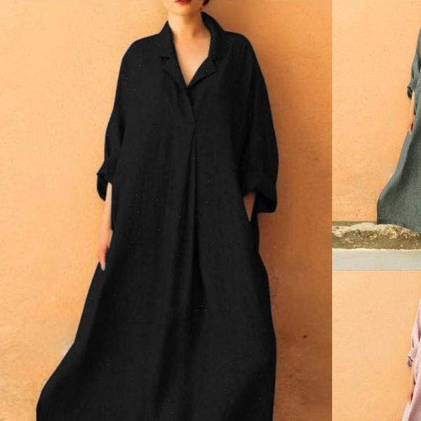 plus size long sleeve women dresses cross v neck maxi full length shirt high waist office ladies party fall s, Black;gray
plus size long sleeve women dresses cross v neck maxi full length shirt high waist office ladies party fall s, Black;gray