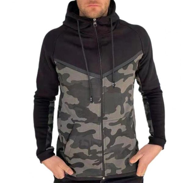 men's hoodies & sweatshirts hoodie men drawstring camouflage contrast colors stand collar warm coat skin-friendly zipper cardigan sweat, Black
men's hoodies & sweatshirts hoodie men drawstring camouflage contrast colors stand collar warm coat skin-friendly zipper cardigan sweat, Black