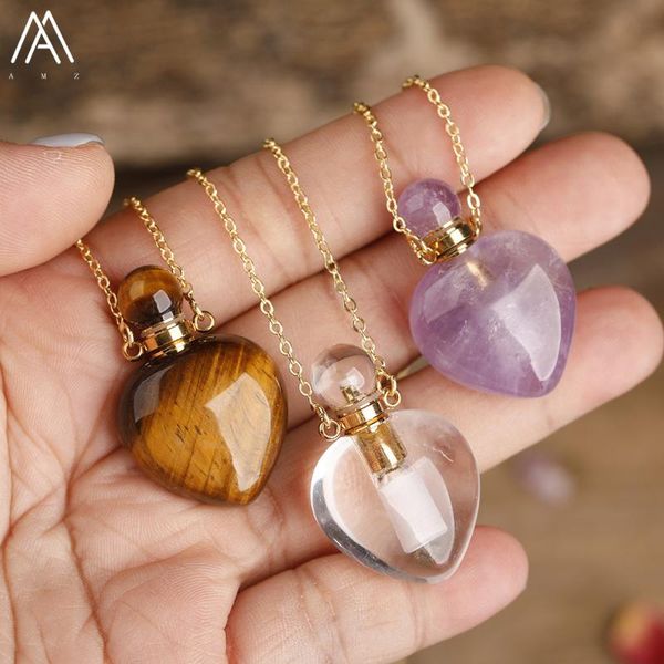 chains fashion women heart stone essential oil pendant necklace roses amethysts quartz perfume bottle jewelry gift dropship, Silver
chains fashion women heart stone essential oil pendant necklace roses amethysts quartz perfume bottle jewelry gift dropship, Silver