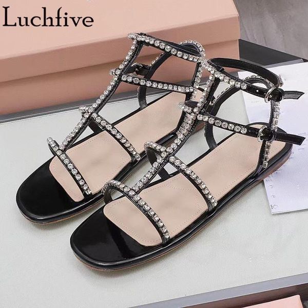 sandals crystal t-tied peep toe flats shoes summer mule woman black rhinestones belts zapatos de mujer
sandals crystal t-tied peep toe flats shoes summer mule woman black rhinestones belts zapatos de mujer