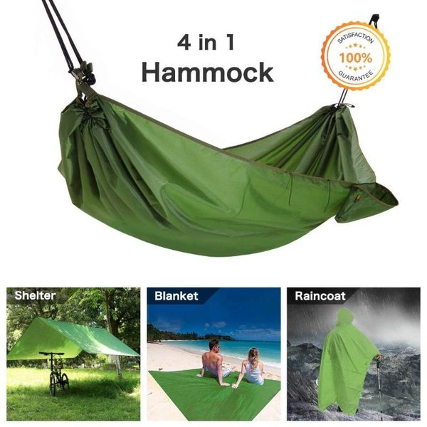 multifunction camping hammock, 4 in 1 outdoor hammock - waterproof rain tent tarp,rain poncho tents and shelters
multifunction camping hammock, 4 in 1 outdoor hammock - waterproof rain tent tarp,rain poncho tents and shelters