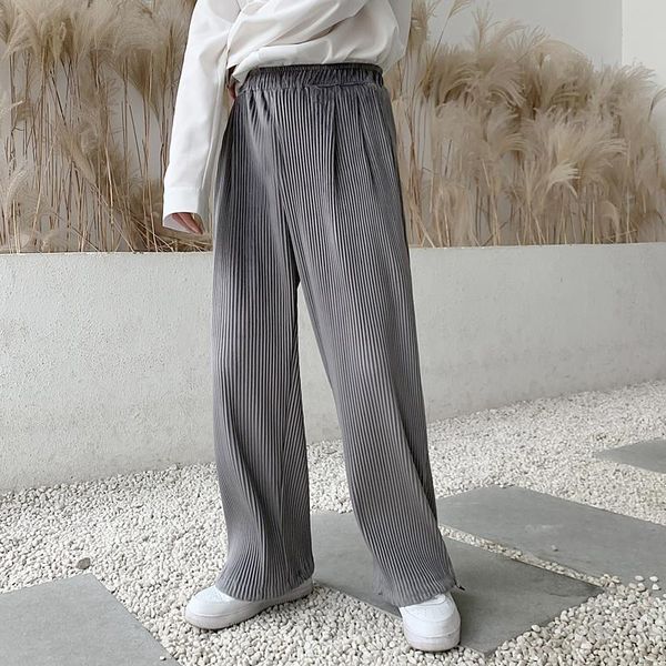 men's pants 2021 summer street solid color ice silk wide-leg casual straight-leg korean fashion trousers high quality, Black
men's pants 2021 summer street solid color ice silk wide-leg casual straight-leg korean fashion trousers high quality, Black