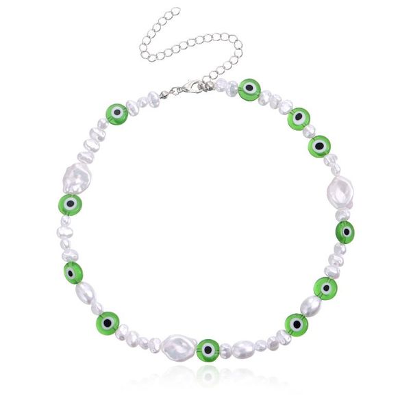 chokers vintage evil eye choker necklace for women elegant irregular pearls flat glass necklaces party jewelry holiday romantic gift, Golden;silver
chokers vintage evil eye choker necklace for women elegant irregular pearls flat glass necklaces party jewelry holiday romantic gift, Golden;silver