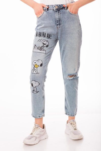 women's jeans cartoon figure and ripped detail summer fashion high waist women mom young girl street pants turkish quality, Blue
women's jeans cartoon figure and ripped detail summer fashion high waist women mom young girl street pants turkish quality, Blue