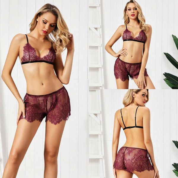 bras sets women's lingerie bra lace bralette + panties see through babydoll sleepwear femme underwear lenceria suits, Red;black
bras sets women's lingerie bra lace bralette + panties see through babydoll sleepwear femme underwear lenceria suits, Red;black