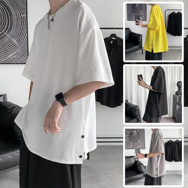 men's t-shirts 2021 summer oversize t shirt plus size man short sleevesolid o-neck open fork hem button polyester casual harajuku, White;black
men's t-shirts 2021 summer oversize t shirt plus size man short sleevesolid o-neck open fork hem button polyester casual harajuku, White;black