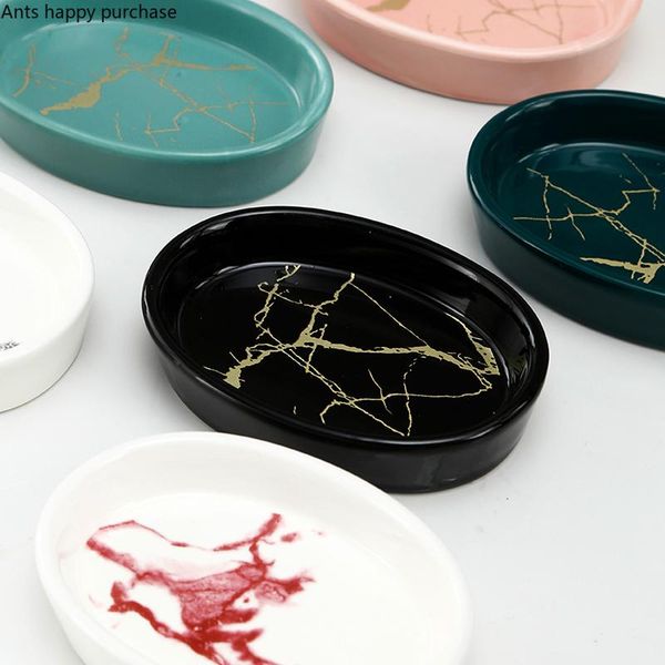 nordic style marbling ceramic soap dish bathroom oval decoration holder home supplies accessories storage box dishes
nordic style marbling ceramic soap dish bathroom oval decoration holder home supplies accessories storage box dishes