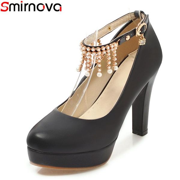 smirnova spring summer arrive women high hbeels shoes round toe platform pu leather solid color party big size 33-43 dress, Black
smirnova spring summer arrive women high hbeels shoes round toe platform pu leather solid color party big size 33-43 dress, Black
