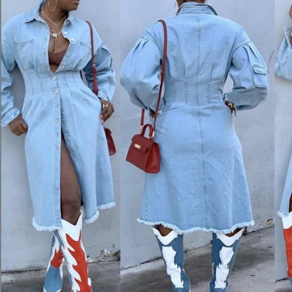 women's jackets turn-down collar jean jacket for women loose casual fashion denim coats lnog outerwear 2021 autumn winter, Black;brown
women's jackets turn-down collar jean jacket for women loose casual fashion denim coats lnog outerwear 2021 autumn winter, Black;brown