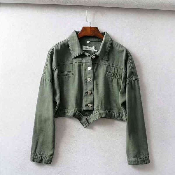 26u7cropped denim jacket women outwear green coat black jean jackets autumn womens clothing windbreaker women clothes streetwear, Black;white
26u7cropped denim jacket women outwear green coat black jean jackets autumn womens clothing windbreaker women clothes streetwear, Black;white