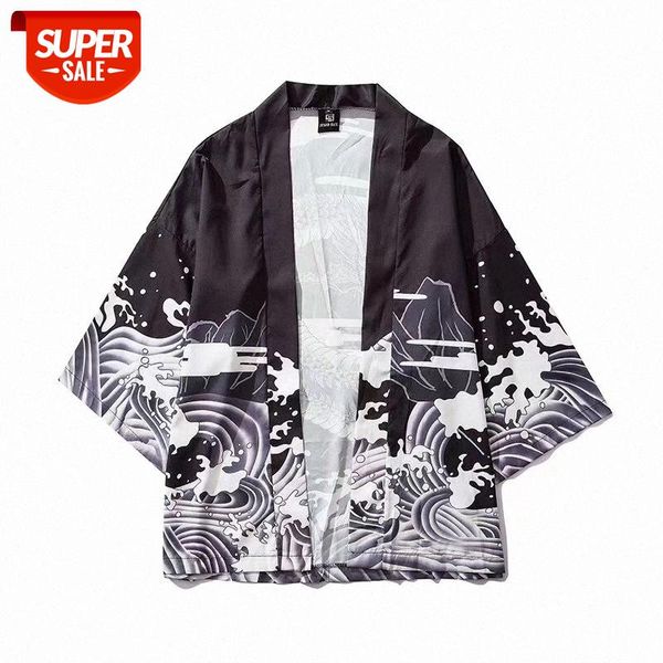 chinese dragon robe, japanese pattern wave digital printing kimono, loose three-quarter sleeve shirt thin #221k, White;black
chinese dragon robe, japanese pattern wave digital printing kimono, loose three-quarter sleeve shirt thin #221k, White;black