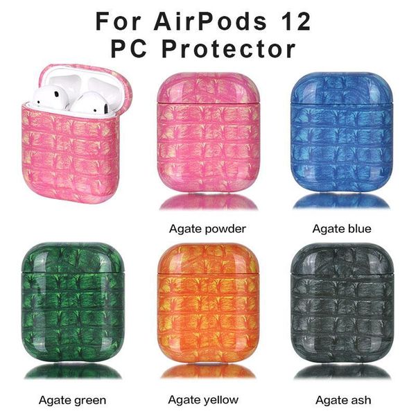 shockproof agate pc airpod cover coloful wireless bluetooth headset cover headphone bag for air pods 1 2 full protective cover
shockproof agate pc airpod cover coloful wireless bluetooth headset cover headphone bag for air pods 1 2 full protective cover