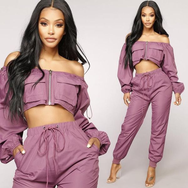 autumn women two piece set long sleeve crop pullover and jogging pants purple 2 2021 fashion outfits women's, White
autumn women two piece set long sleeve crop pullover and jogging pants purple 2 2021 fashion outfits women's, White