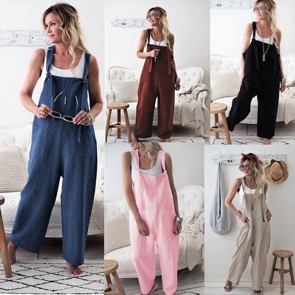 casual tie loose multi womens jumpsuit pocket overalls fashion autumn backless street black trousers pink bodysuit, Black;white
casual tie loose multi womens jumpsuit pocket overalls fashion autumn backless street black trousers pink bodysuit, Black;white
