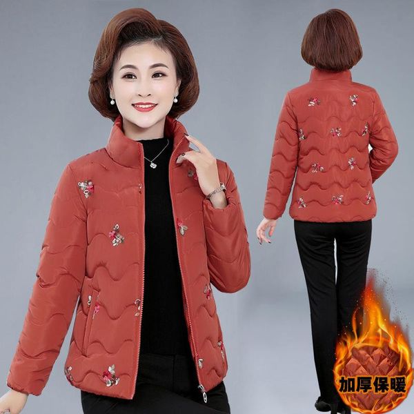 mother's winter coat women's middle-aged and old cotton padded jacket short down & parkas, Black
mother's winter coat women's middle-aged and old cotton padded jacket short down & parkas, Black