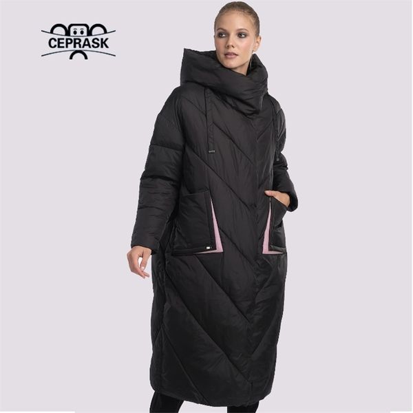 ceprask fashion loose women's winter down jacket hooded warm puffer quilted coats large size parkas female long overcoat 211216, Black
ceprask fashion loose women's winter down jacket hooded warm puffer quilted coats large size parkas female long overcoat 211216, Black