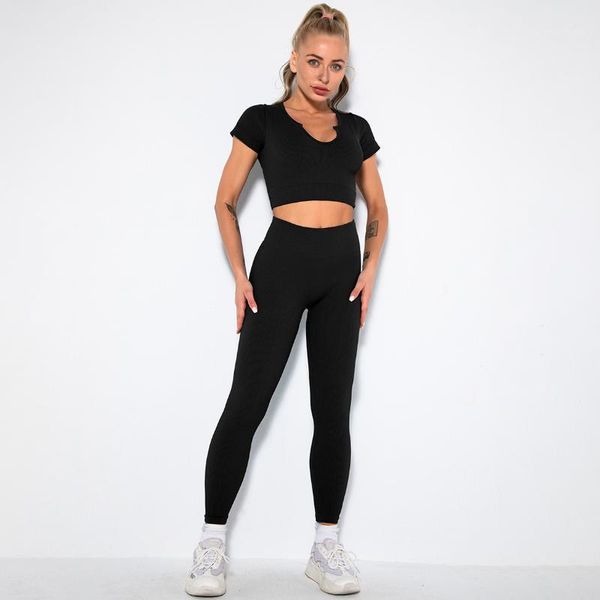 yoga outfit ribbed set short sleeve workout gym clothing sportswear women high waist seamless fitness leggings crop bra sports suit
yoga outfit ribbed set short sleeve workout gym clothing sportswear women high waist seamless fitness leggings crop bra sports suit