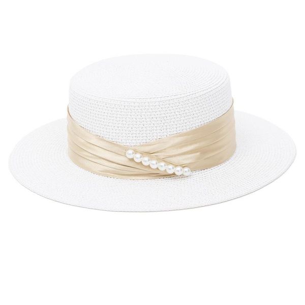 wide brim hats summer paper hat women white pearl belt decoration flat sunscreen beach fashion british lady, Blue;gray
wide brim hats summer paper hat women white pearl belt decoration flat sunscreen beach fashion british lady, Blue;gray