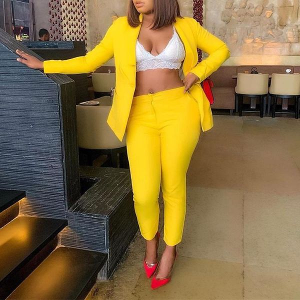 women's two piece pants women jacket blazer suit fashion casual ladies solid color 2021 autumn spring office wear elegant, White
women's two piece pants women jacket blazer suit fashion casual ladies solid color 2021 autumn spring office wear elegant, White