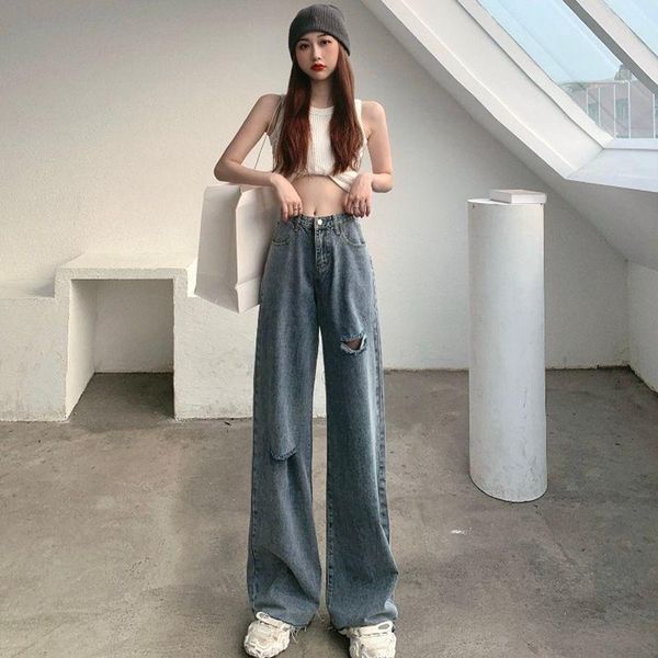 women's jeans 2021 autumn women pocket high waist loose trousers straight thin wide leg cotton denim fashion korean pants e386, Blue
women's jeans 2021 autumn women pocket high waist loose trousers straight thin wide leg cotton denim fashion korean pants e386, Blue