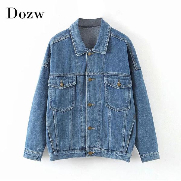 women's jackets women streetwear denim jacket with pockets 2021 batwing long sleeve single breasted coat loose turn down collar outwear, Black;brown
women's jackets women streetwear denim jacket with pockets 2021 batwing long sleeve single breasted coat loose turn down collar outwear, Black;brown