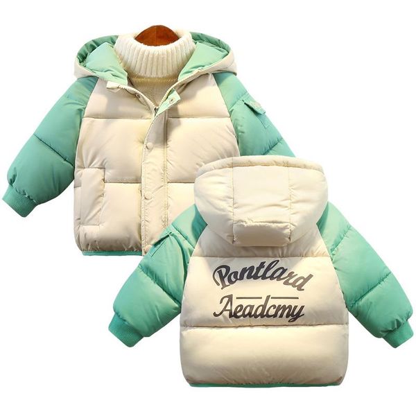 down coat jacket for a boy 2021 autumn winter children cotton clothing baby boys girls padded hooded outerwear kids color matching, Blue;gray
down coat jacket for a boy 2021 autumn winter children cotton clothing baby boys girls padded hooded outerwear kids color matching, Blue;gray
