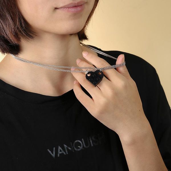 pendant necklaces 2021 peach heart fashion building block necklace for woman double chain trend love girl cute gift, Silver
pendant necklaces 2021 peach heart fashion building block necklace for woman double chain trend love girl cute gift, Silver