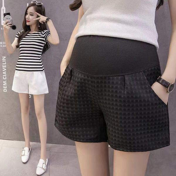 maternity bottoms 2021 summer pregnant women belly lift pants fashion jacquard plaid outer wear wide-leg shorts, White
maternity bottoms 2021 summer pregnant women belly lift pants fashion jacquard plaid outer wear wide-leg shorts, White
