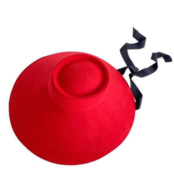 stingy brim hats red big felt hat vintage wool women concave shape black strap party ladies luxury fedora female cap travel casual, Blue;gray
stingy brim hats red big felt hat vintage wool women concave shape black strap party ladies luxury fedora female cap travel casual, Blue;gray