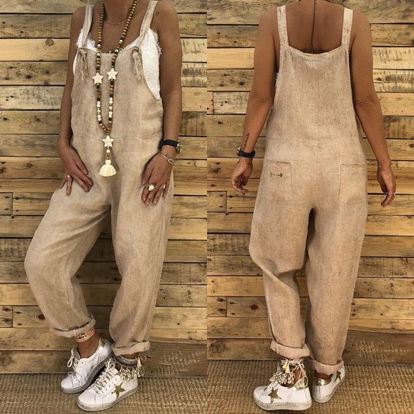 women's jumpsuits & rompers 2021 women jumpsuit romper dungarees sleeveless overall loose solid casual female linen overalls clothes, Black;white
women's jumpsuits & rompers 2021 women jumpsuit romper dungarees sleeveless overall loose solid casual female linen overalls clothes, Black;white
