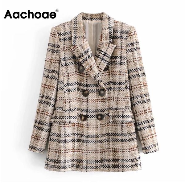 elegant plaid blazer suits double breasted vintage office blazer women long sleeve ladies outerwear spring autumn, Black;white
elegant plaid blazer suits double breasted vintage office blazer women long sleeve ladies outerwear spring autumn, Black;white