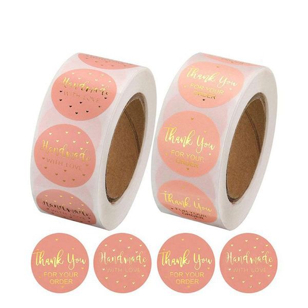 wall stickers 500pcs/roll pink labels 1inch clear gold foil thank you for wedding pretty gift cards envelope sealing label
wall stickers 500pcs/roll pink labels 1inch clear gold foil thank you for wedding pretty gift cards envelope sealing label