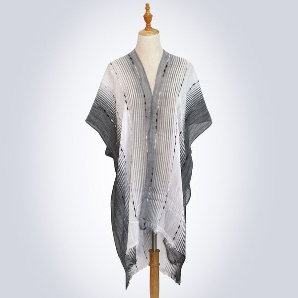 spring summer sunscreen scarf women's fashion cape sunshade shawl silk travel, Blue;gray
spring summer sunscreen scarf women's fashion cape sunshade shawl silk travel, Blue;gray
