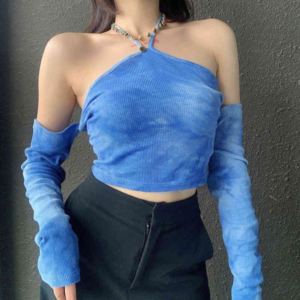 y2k off shoulder tie dye t-shirts fashion scheming hanging neck hollow out backless knitted crop short halter women 210515, White
y2k off shoulder tie dye t-shirts fashion scheming hanging neck hollow out backless knitted crop short halter women 210515, White