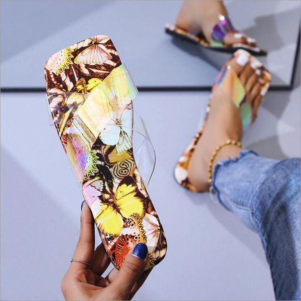 slippers 2021 summer women's square toe outdoor flat women butterfly print beach slides corss strap transparent shoes, Black
slippers 2021 summer women's square toe outdoor flat women butterfly print beach slides corss strap transparent shoes, Black